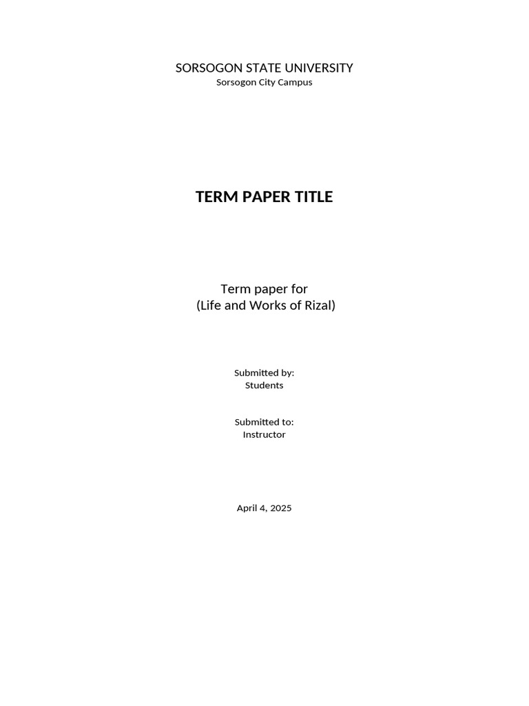 Term Paper Template - Ang 1 1 | PDF | Science | Methodology