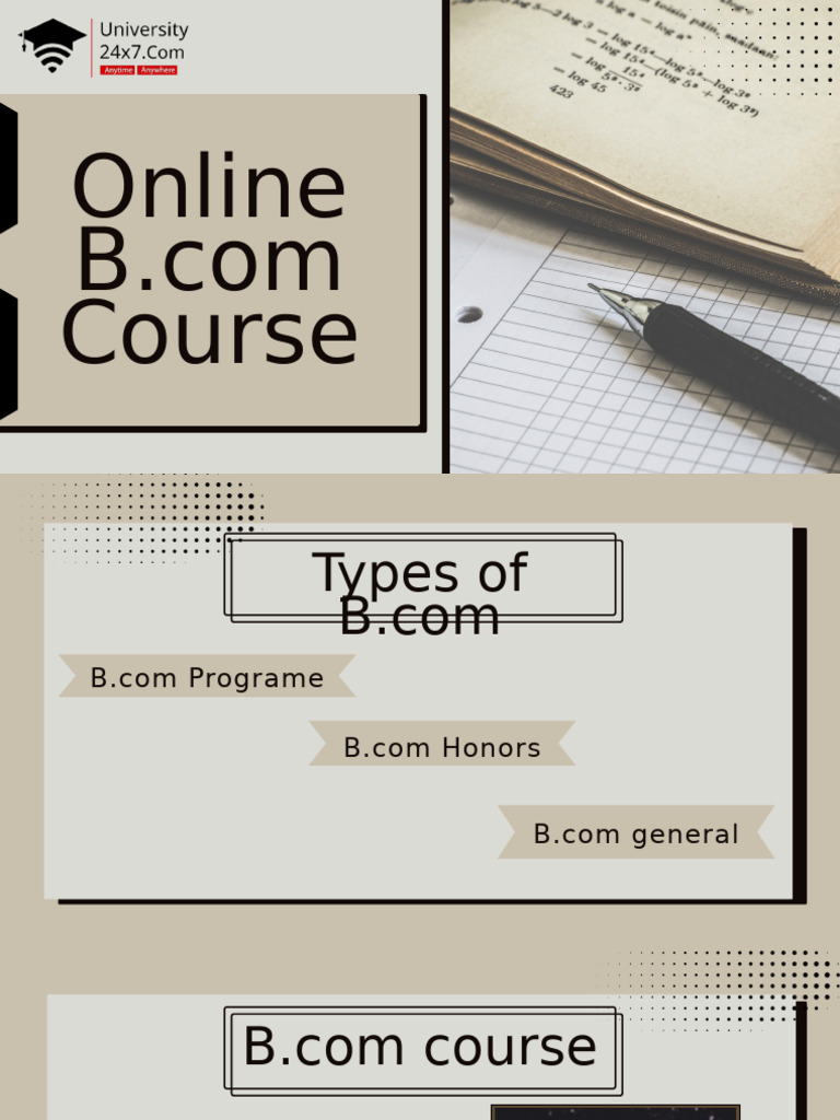 Build Your Skills With Online B.com Course | PDF