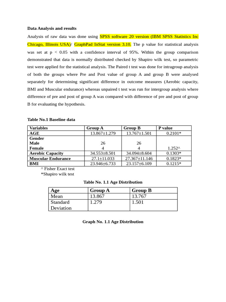 Data Analysis of Aerobic Capacity and Endurance | PDF | Spss | Computing