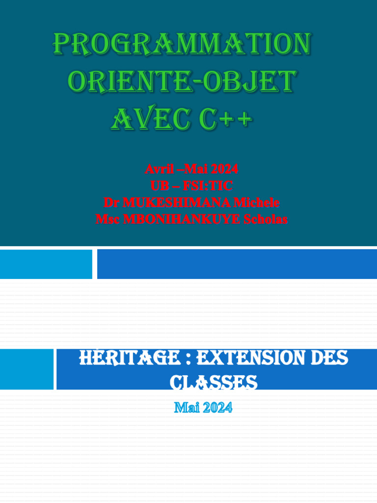 Programmation Orientée Objet en C++ | PDF | Voitures | Héritage ...