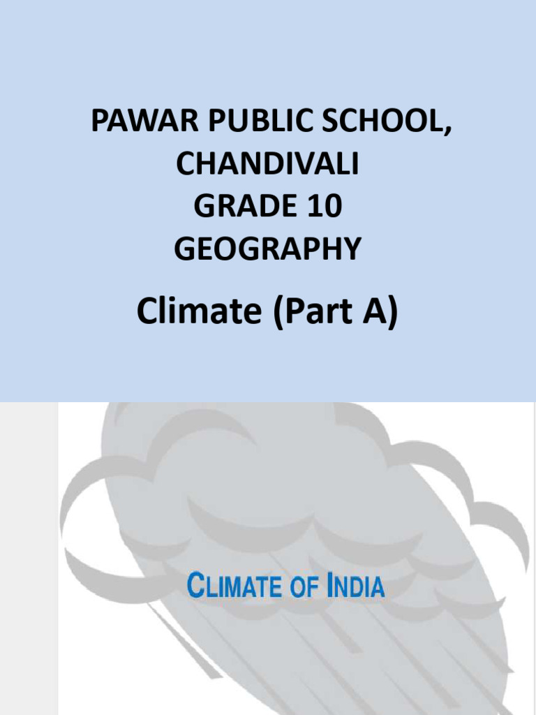Grade 10 Geography: Climate Overview | PDF