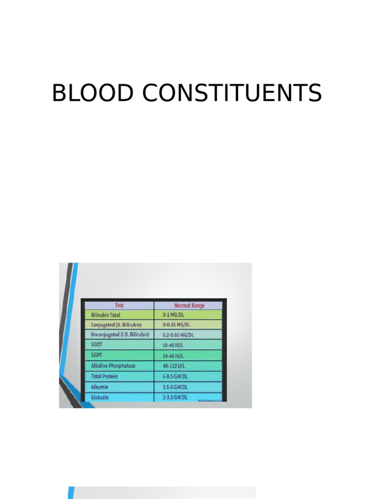 Blood Constituents Bds | PDF