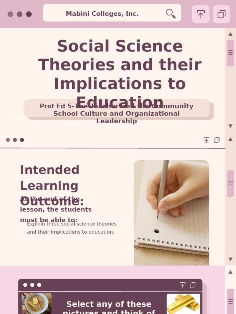 Social Science Theories in Education | PDF | Society | Psychology