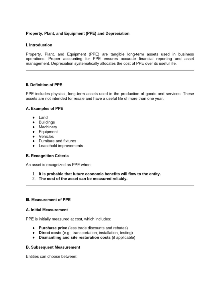 Accounting and Depreciation of PPE | PDF | Depreciation | Book Value