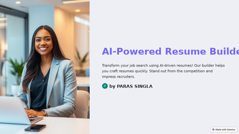AI Powered Resume Builder | PDF