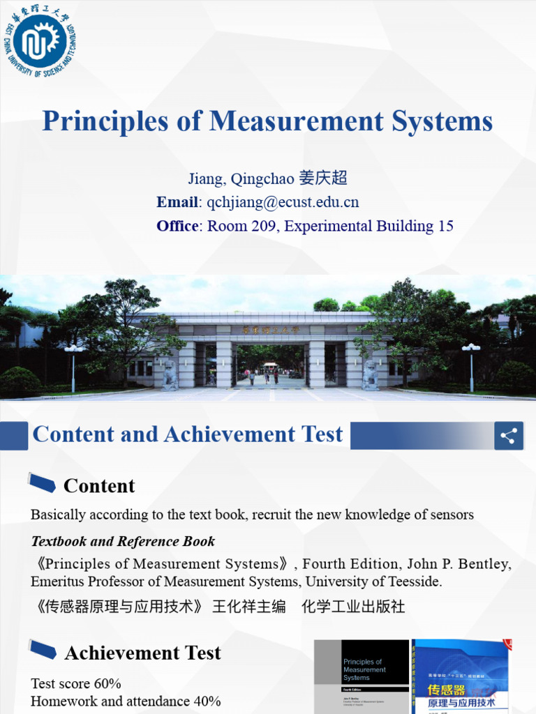 Sensor Measurement Principles Overview | PDF | Sensor | Analog To ...