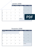 Calendário de 2008 em várias planilhas1