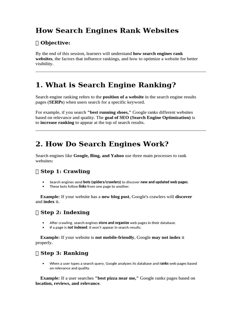 Understanding Website Ranking Factors | PDF | Search Engine ...