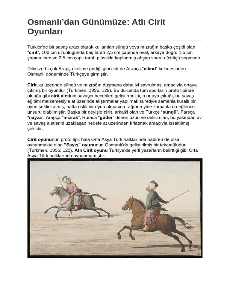 Atlı Cirit | PDF