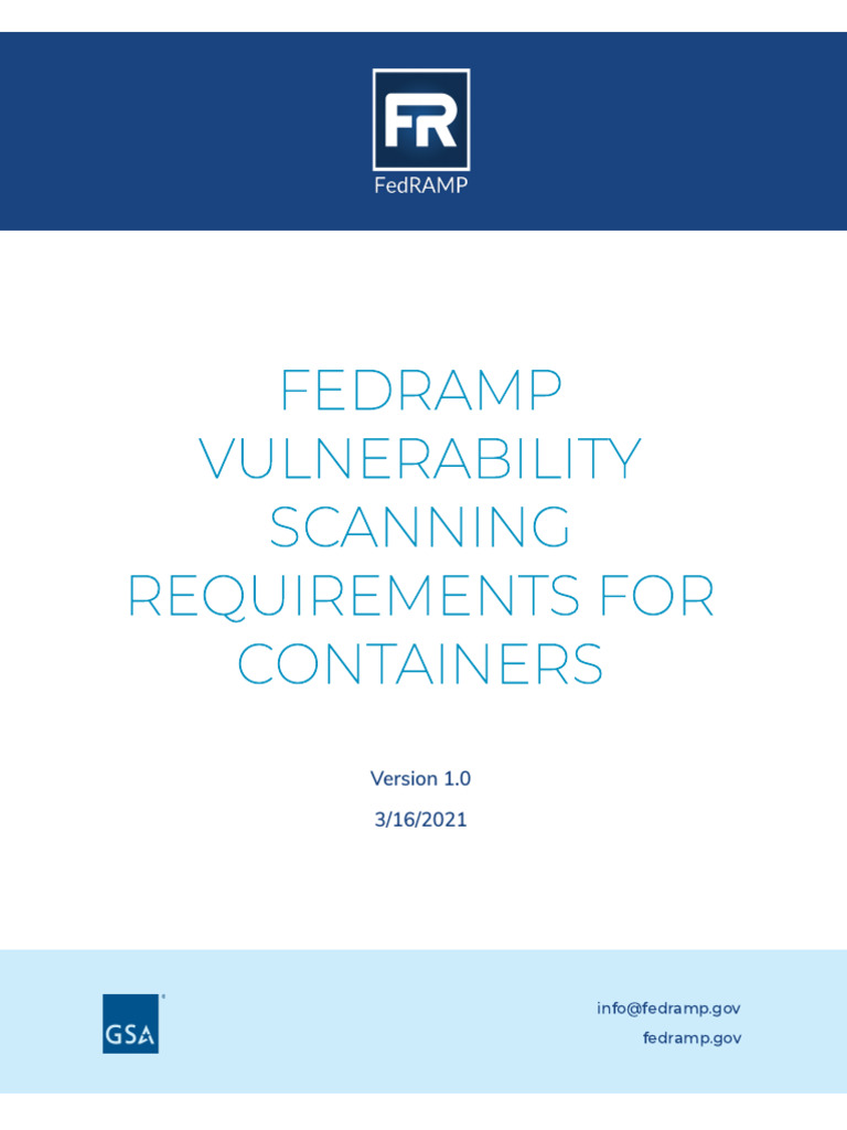 FedRAMP Container Scanning Requirements | PDF | Cloud Computing ...