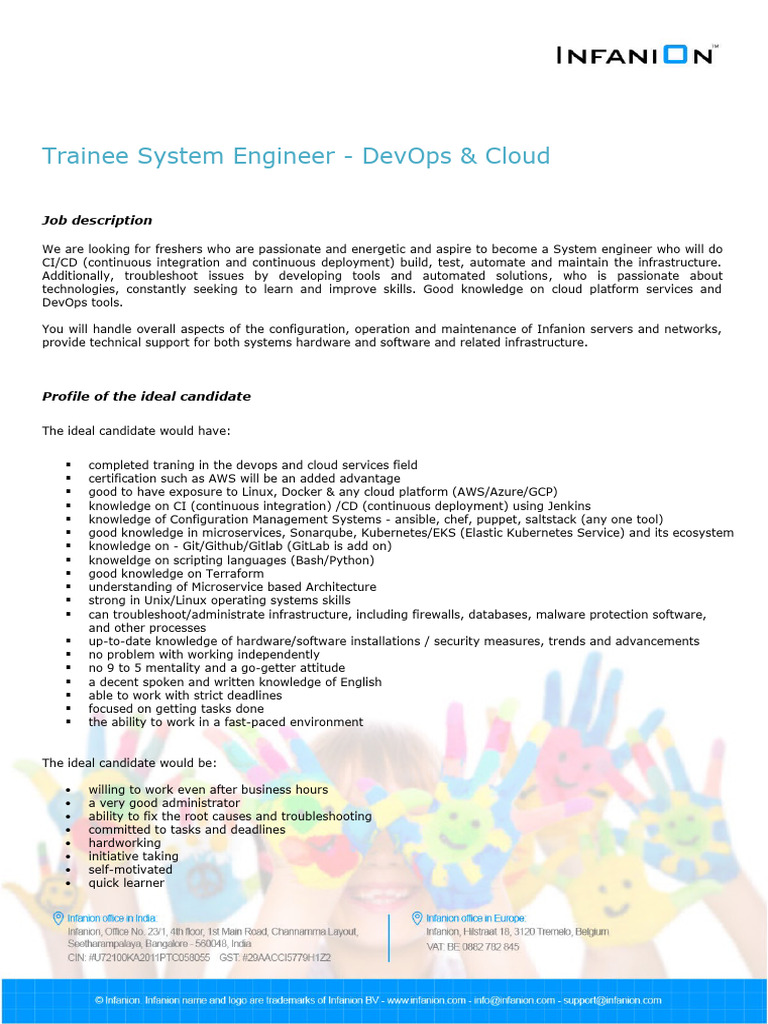 Trainee System Engineer - DevOps Role | PDF | Cloud Computing | Computing
