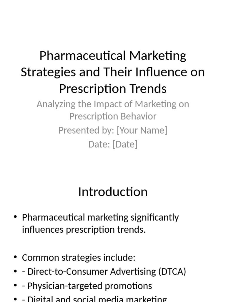 Pharma Marketing Presentation | PDF