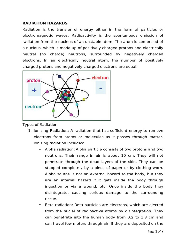 Understanding Radiation Hazards | PDF | Ionizing Radiation | Radiation