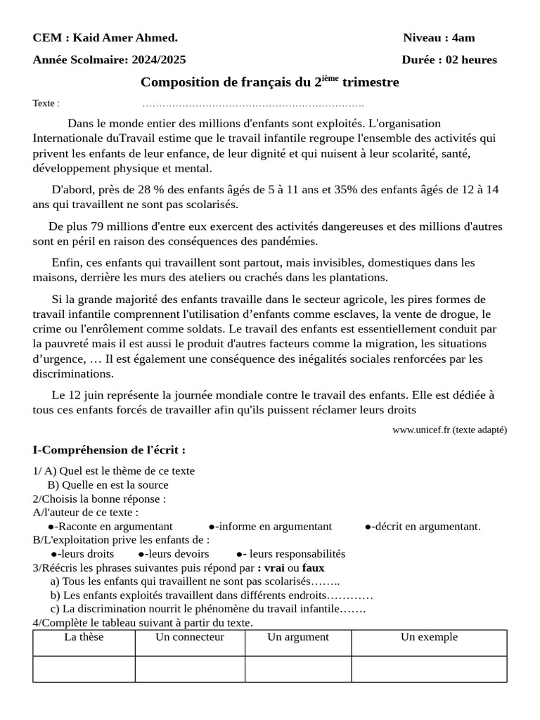 Lutte contre le travail des enfants | PDF | Travail des enfants