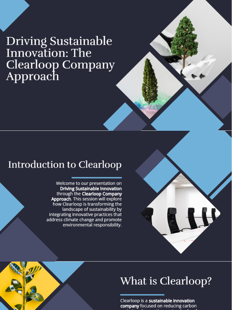 Slidesgo Driving Sustainable Innovation The Clearloop Company Approach ...