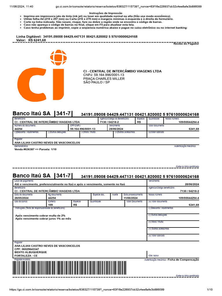 Instruções de Impressão de Boletos | PDF | Impressora (informática ...