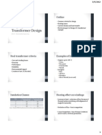 Single-Phase Transformer Design