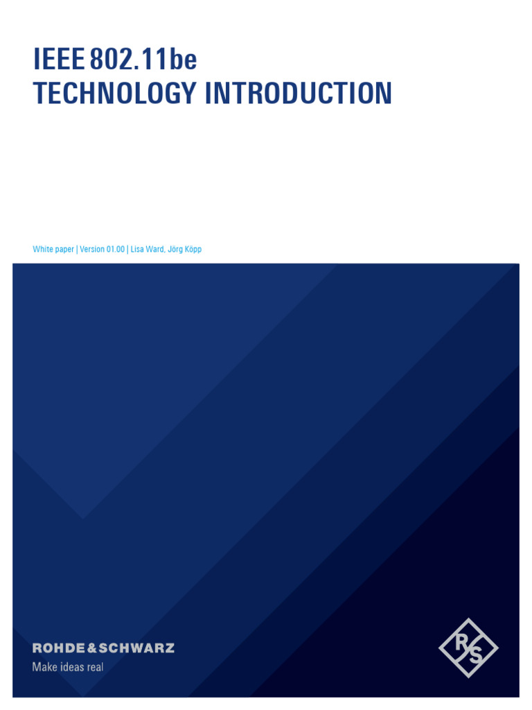 IEEE 802 11be Technology Introduction WP en 3683 4026 52 v0100 | PDF ...