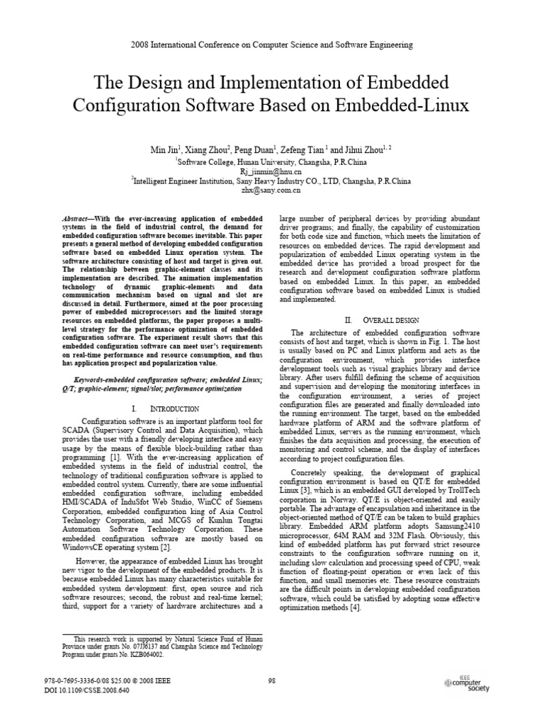 The Design and Implementation of Embedded Configuration Software Based ...