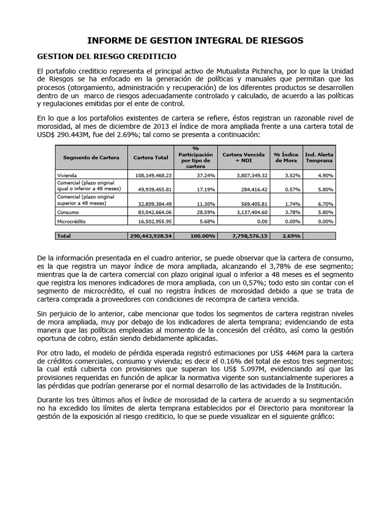 Informe de Gestión de Riesgos 2013 | PDF | Seguridad de información ...