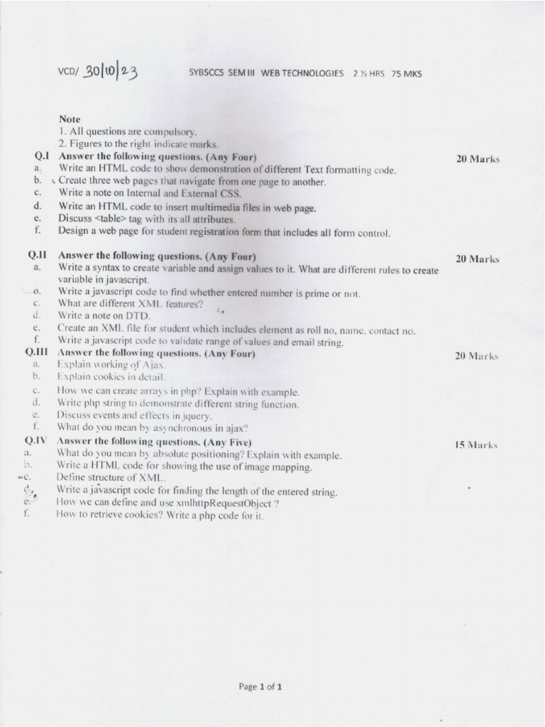 Web Technologies | PDF