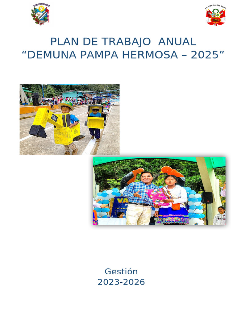 Plan Anual DEMUNA Pampa Hermosa 2025 | PDF | Derechos de los niños ...