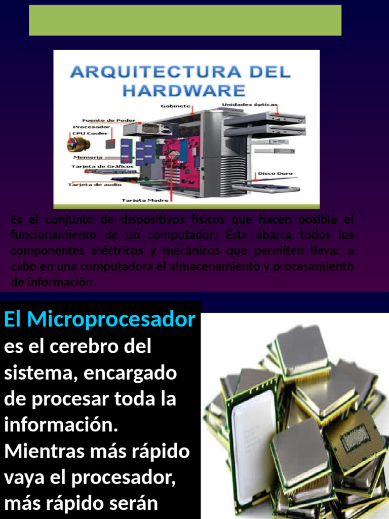 Arquitectura del Hardware en Computadoras | PDF | Hardware de la ...