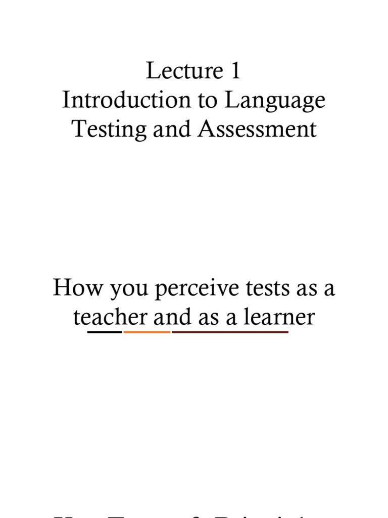 Introduction to Language Testing | PDF | Educational Assessment ...