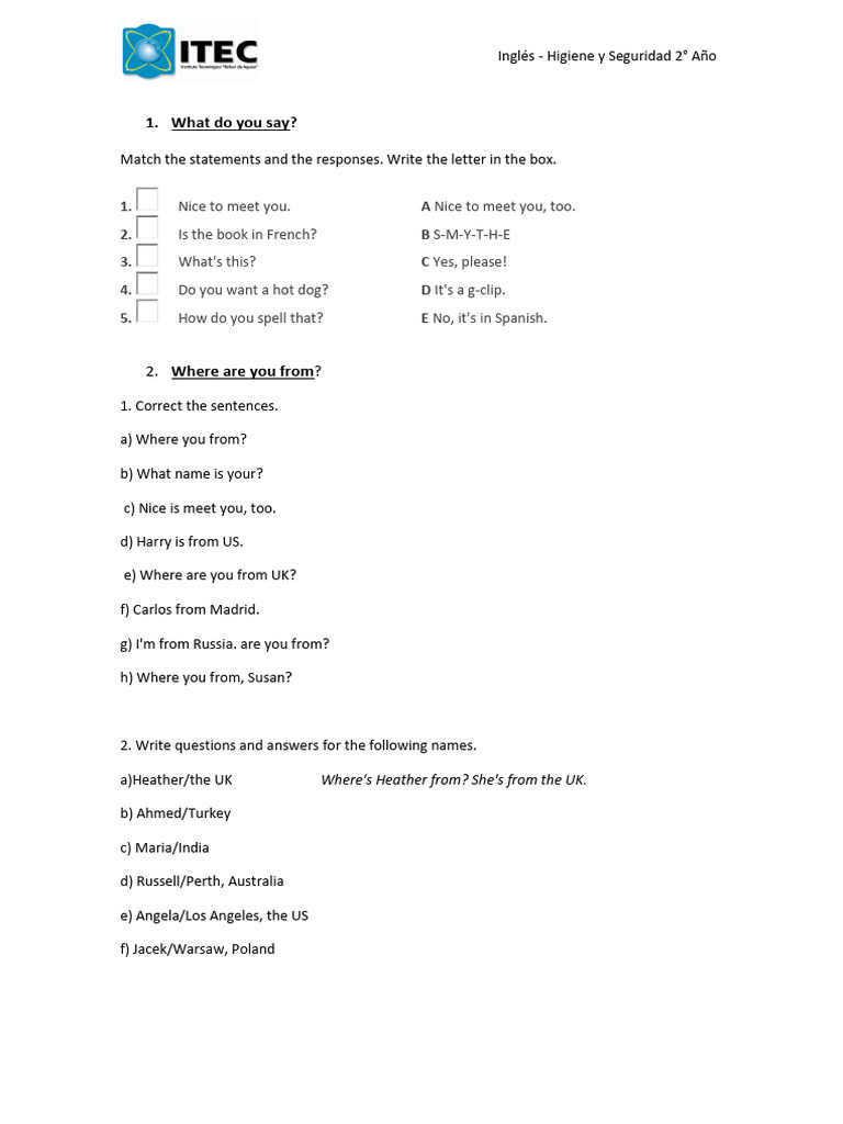Warm Up | PDF