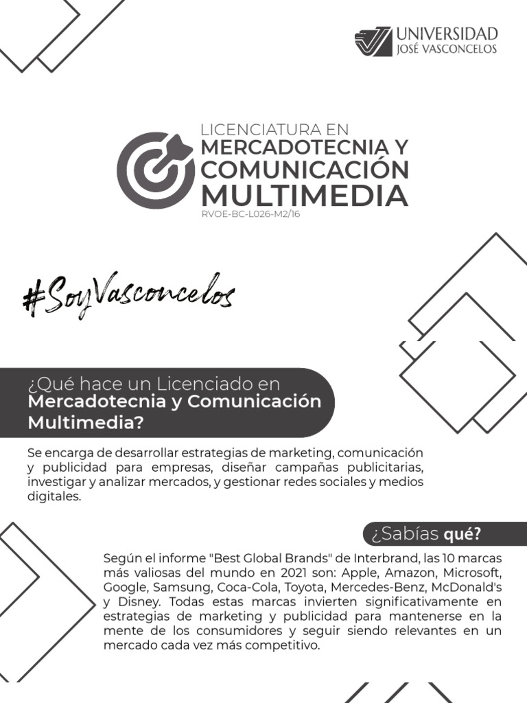 Licenciatura en Mercadotecnia y Comunicación | PDF | Marketing | Publicidad