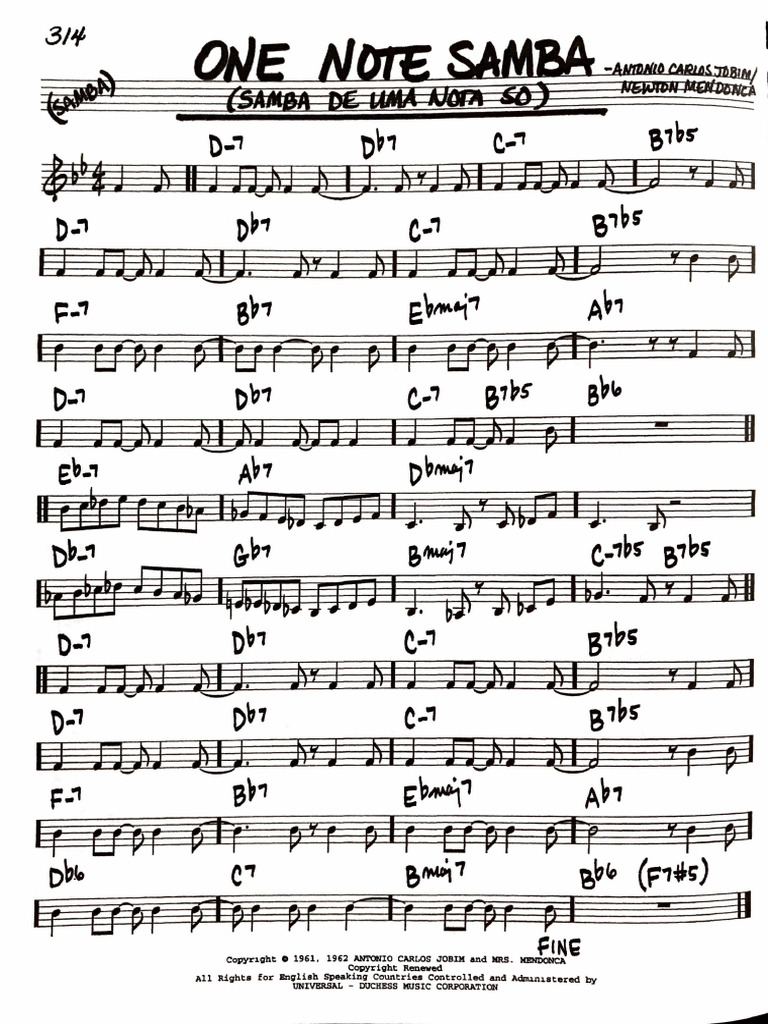 Samba de Uma Nota Só (MPB) PDF | PDF