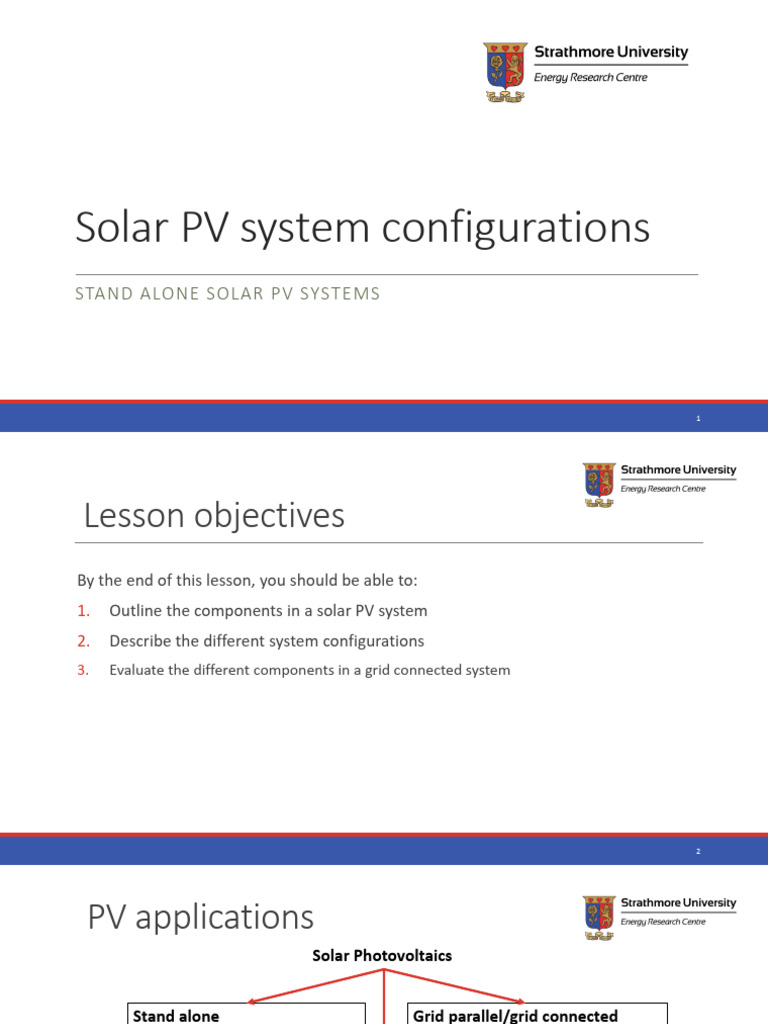 Solar PV System Configurations Overview | PDF | Photovoltaic System ...