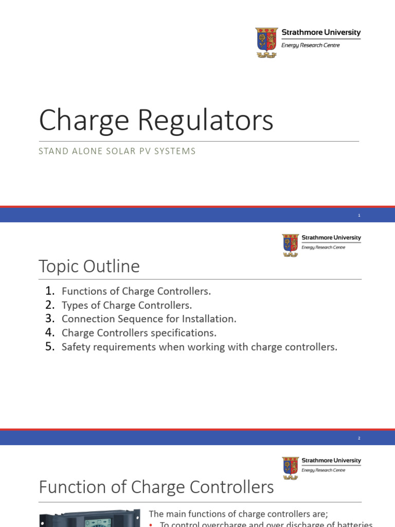 Charge Controllers for Solar PV Systems | PDF | Electronic Engineering ...
