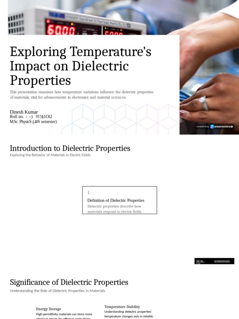 Variation of Dielectric Properties of Different Materials as a Function ...