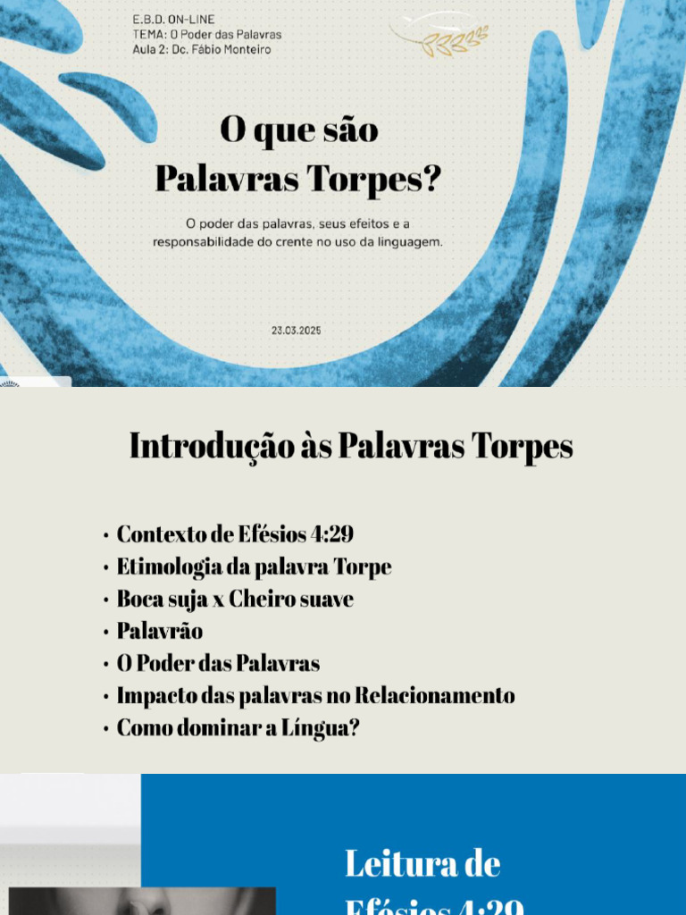 Palavras Torpes 23.03.2025 | PDF