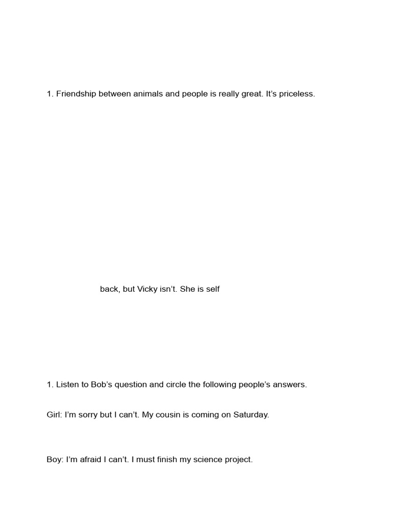 Unit 1 Frienship | PDF