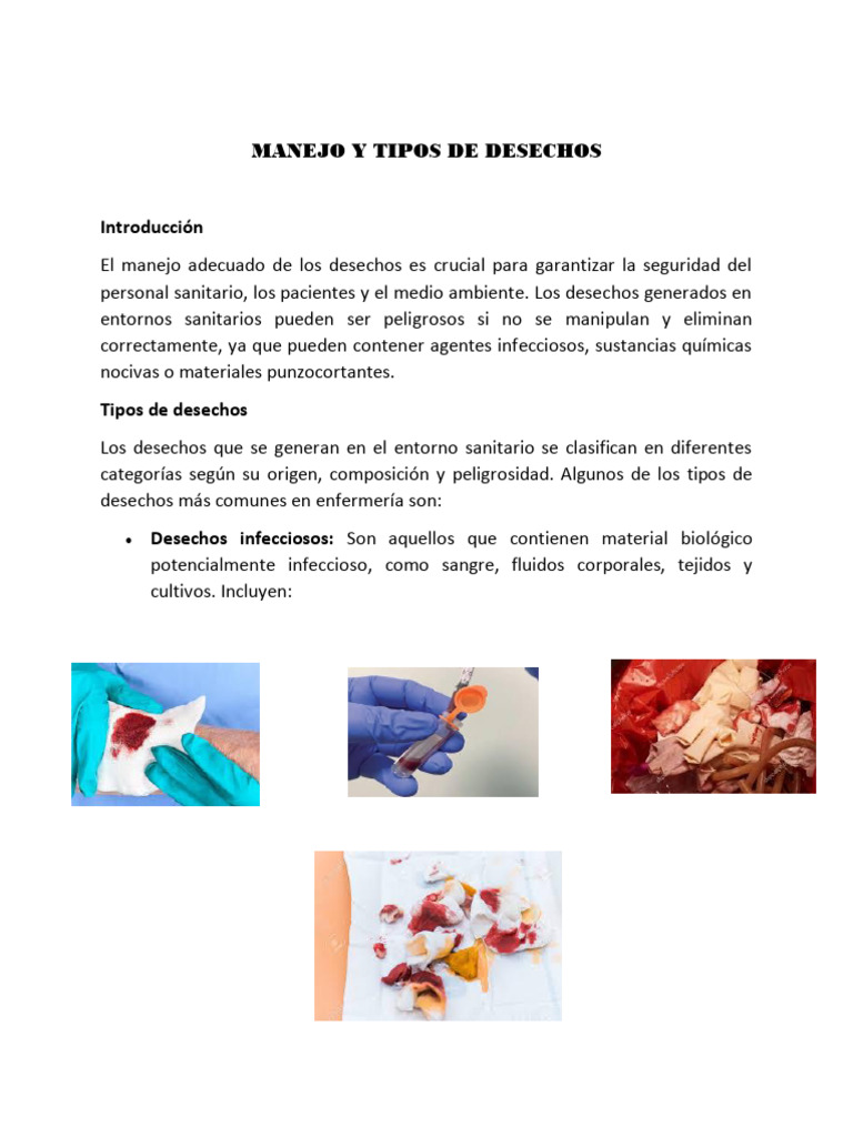 Manejo de Desechos Anatomopatológicos | PDF | Residuos | Laboratorios