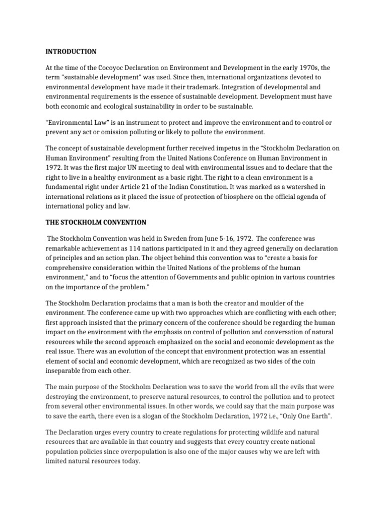 Environmental LAw Project | PDF | Sustainability | Natural Environment