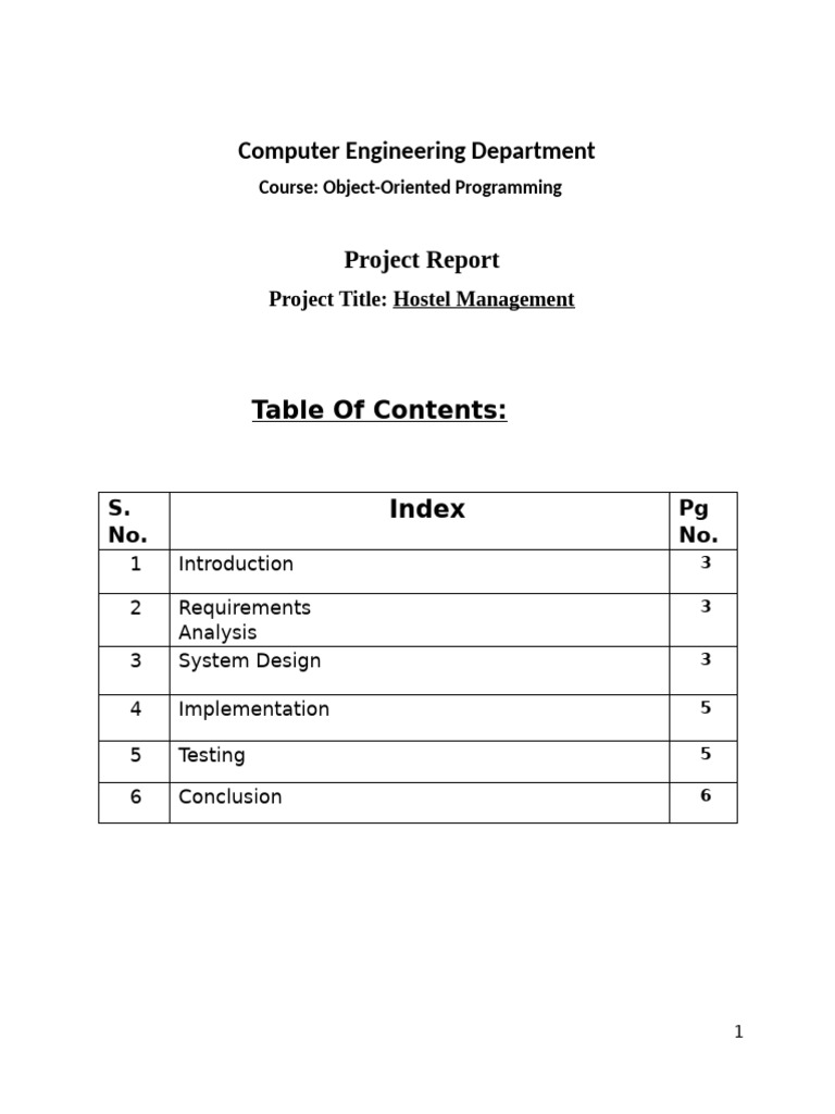 Hostel Management App Project Report | PDF | Software Testing | Class ...