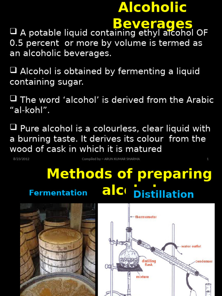 Alcoholic Beverages: Types & Preparation | PDF