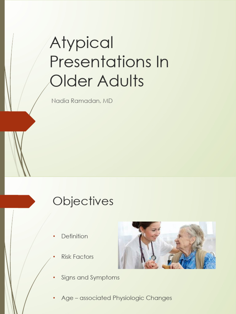 Atypical Illness Presentations in Seniors | PDF | Urinary Tract ...