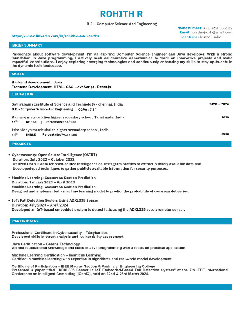 Rohith R | PDF