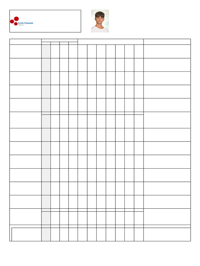 Relevé de notes de Pablo Sanchis Orti | PDF