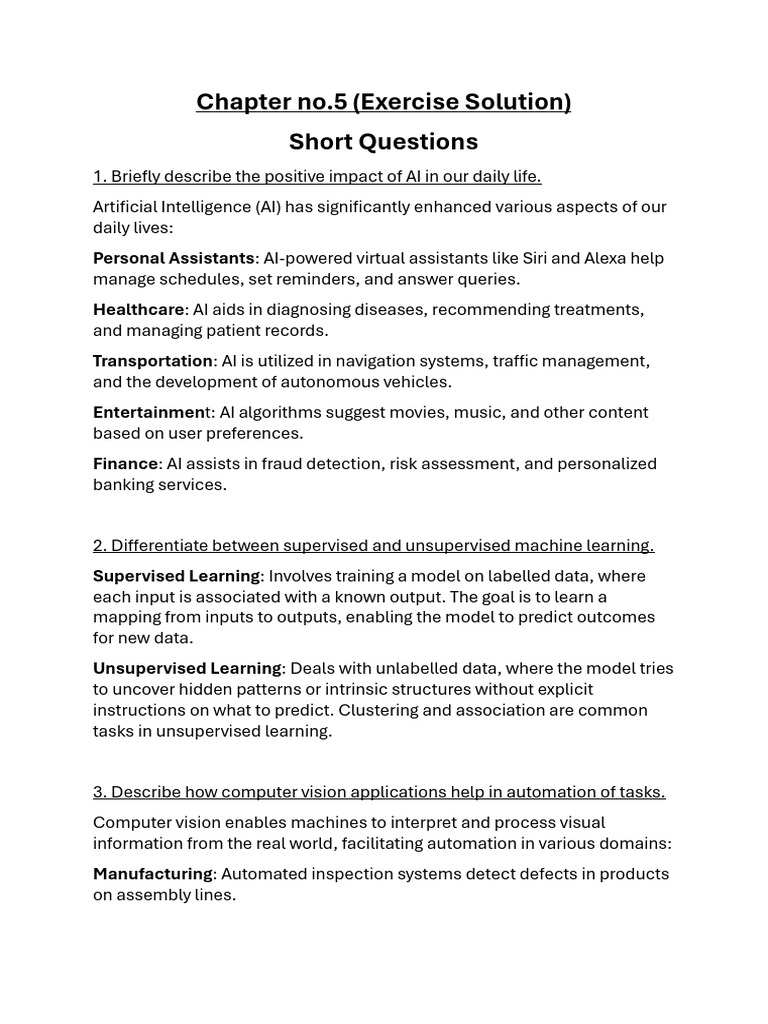 AI Applications in Daily Life and Learning | PDF | Artificial ...