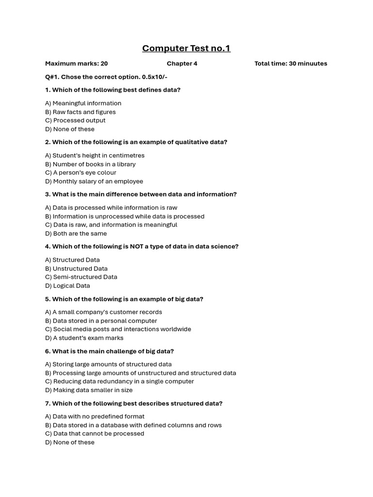 Understanding Data and Information Concepts | PDF
