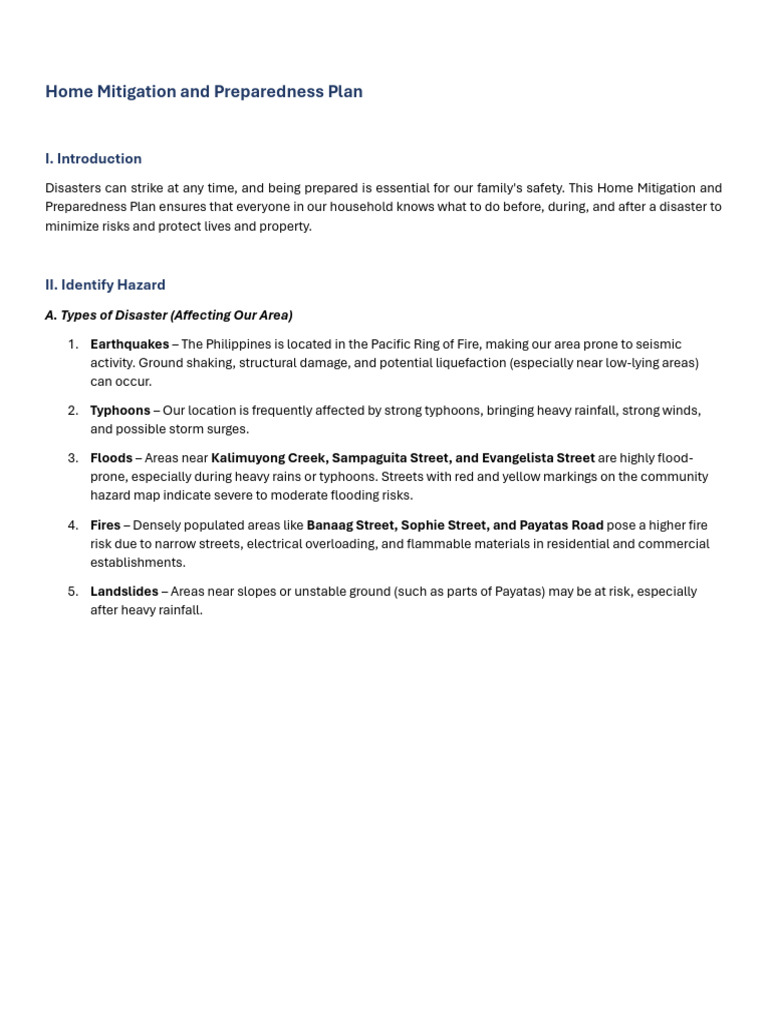 Home Disaster Preparedness Guide | PDF | Emergency Management | Natural ...