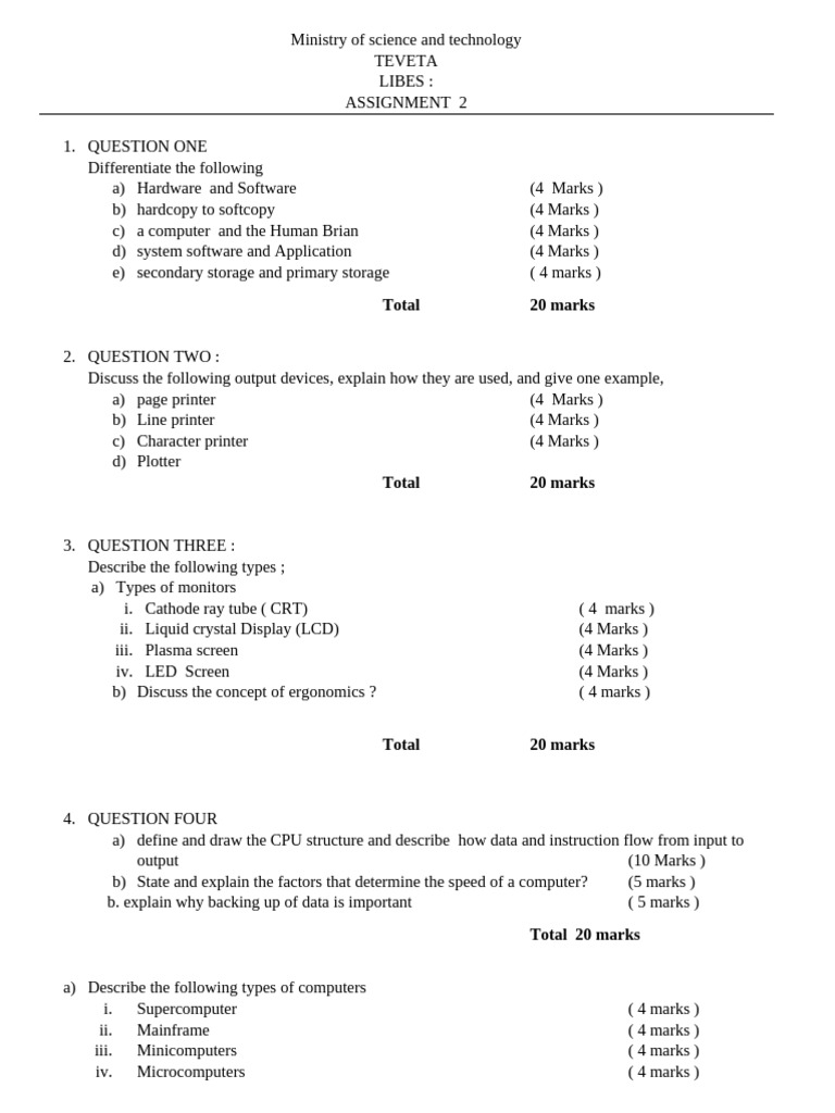 YEAR 1 - TERM 1 Assignment 1 | PDF