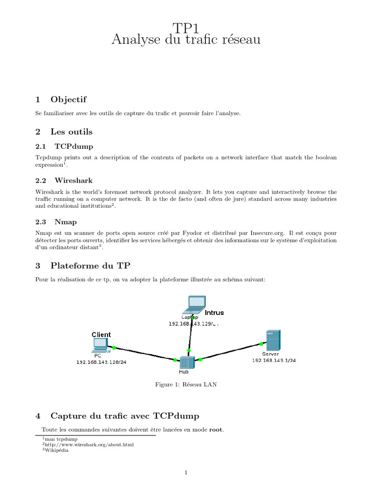 Analyse du trafic réseau avec outils | PDF | Réseau informatique ...