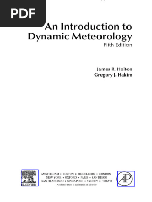 Introduction to Dynamic Meteorology | PDF