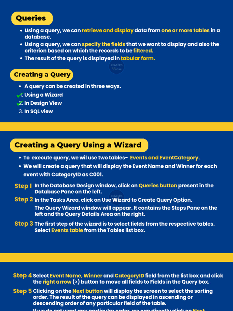 Creating Queries with a Wizard | PDF | Information Retrieval | Button ...